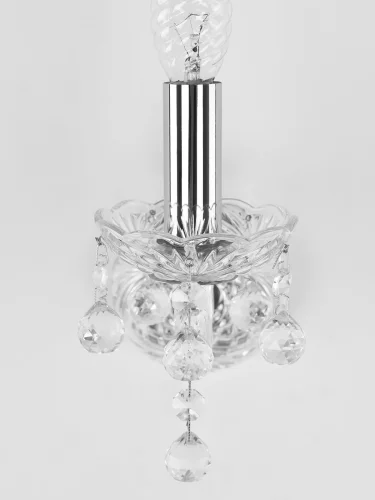 Бра 108B/1/165 Ni Bohemia Ivele Crystal без плафона на 1 лампа, основание прозрачное никель в стиле классический balls фото 3